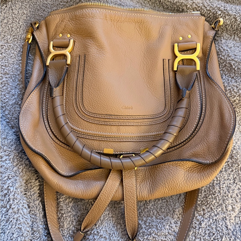 Chloe Medium Marcie calfskin leather satchel